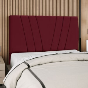 Cabeceira Queen 160 cm Com Frame Belgica Suede Vinho Artte