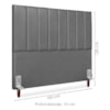 Cabeceira Queen 160 cm Com Frame Carla Corino Cinza Artte