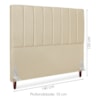 Cabeceira Queen 160 cm Com Frame Carla Linho Bege Artte