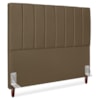 Cabeceira Queen 160 cm Com Frame Carla Linho Marrom Artte