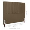Cabeceira Queen 160 cm Com Frame Carla Linho Marrom Artte