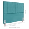Cabeceira Queen 160 cm Com Frame Carla Suede Azul Turquesa Artte