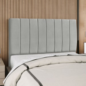 Cabeceira Queen 160 cm Com Frame Carla Suede Cinza Claro Artte