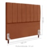 Cabeceira Queen 160 cm Com Frame Carla Suede Terracota Artte
