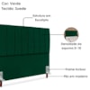 Cabeceira Queen 160 cm Com Frame Carla Suede Verde Artte