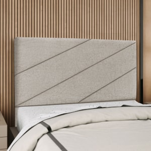 Cabeceira Queen 160 cm Com Frame Cristal Boucle Bege Escuro Artte