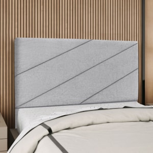 Cabeceira Queen 160 cm Com Frame Cristal Boucle Cinza Artte