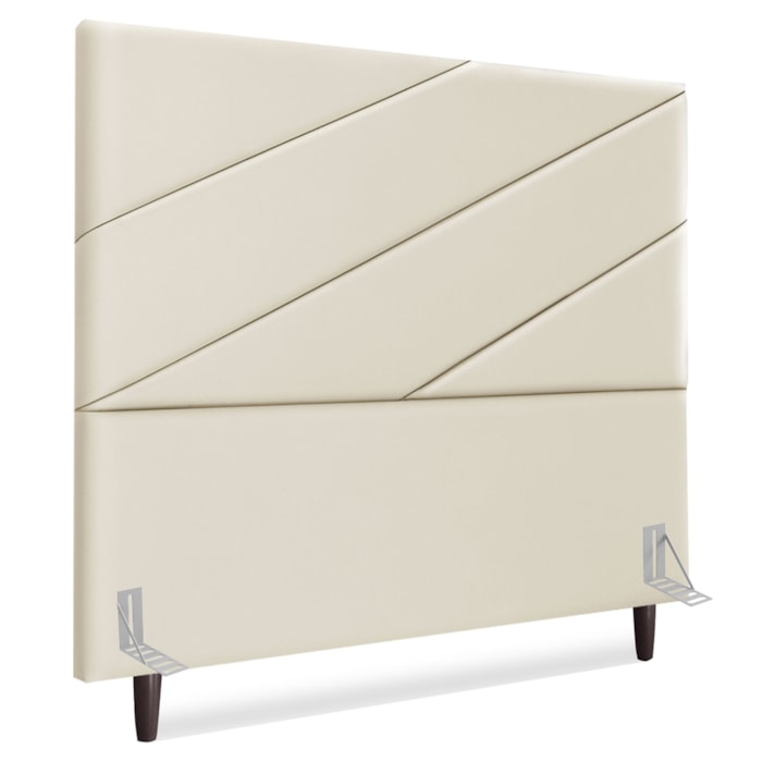 Cabeceira Queen 160 cm Com Frame Cristal Corino Bege Artte