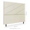 Cabeceira Queen 160 cm Com Frame Cristal Corino Bege Artte