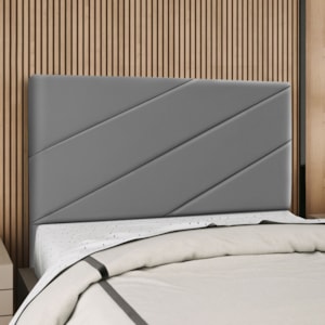 Cabeceira Queen 160 cm Com Frame Cristal Corino Cinza Artte