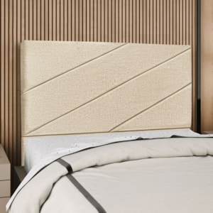 Cabeceira Queen 160 cm Com Frame Cristal Linho Bege Artte