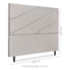 Cabeceira Queen 160 cm Com Frame Cristal Linho Cinza Artte