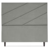 Cabeceira Queen 160 cm Com Frame Cristal Linho Cinza Escuro Artte