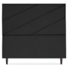 Cabeceira Queen 160 cm Com Frame Cristal Linho Preto Artte