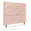 Cabeceira Queen 160 cm Com Frame Cristal Linho Rose Artte