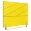 Cabeceira Queen 160 cm Com Frame Cristal Suede Amarelo Artte