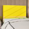 Cabeceira Queen 160 cm Com Frame Cristal Suede Amarelo Artte