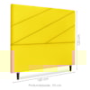 Cabeceira Queen 160 cm Com Frame Cristal Suede Amarelo Artte