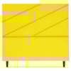Cabeceira Queen 160 cm Com Frame Cristal Suede Amarelo Artte
