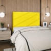 Cabeceira Queen 160 cm Com Frame Cristal Suede Amarelo Artte