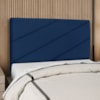 Cabeceira Queen 160 cm Com Frame Cristal Suede Azul Marinho Artte