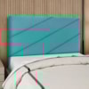 Cabeceira Queen 160 cm Com Frame Cristal Suede Azul Turquesa Artte