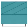 Cabeceira Queen 160 cm Com Frame Cristal Suede Azul Turquesa Artte