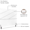 Cabeceira Queen 160 cm Com Frame Cristal Suede Branco Artte