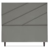Cabeceira Queen 160 cm Com Frame Cristal Suede Cinza Artte