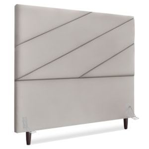 Cabeceira Queen 160 cm Com Frame Cristal Suede Cinza Claro Artte