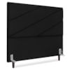 Cabeceira Queen 160 cm Com Frame Cristal Suede Preto Artte
