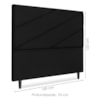 Cabeceira Queen 160 cm Com Frame Cristal Suede Preto Artte