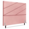 Cabeceira Queen 160 cm Com Frame Cristal Suede Rosa Artte