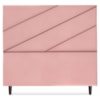 Cabeceira Queen 160 cm Com Frame Cristal Suede Rosa Artte