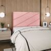 Cabeceira Queen 160 cm Com Frame Cristal Suede Rosa Artte