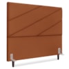 Cabeceira Queen 160 cm Com Frame Cristal Suede Terracota Artte