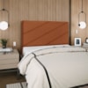 Cabeceira Queen 160 cm Com Frame Cristal Suede Terracota Artte