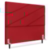 Cabeceira Queen 160 cm Com Frame Cristal Suede Vermelho Artte