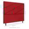 Cabeceira Queen 160 cm Com Frame Cristal Suede Vermelho Artte