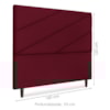 Cabeceira Queen 160 cm Com Frame Cristal Suede Vinho Artte