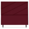 Cabeceira Queen 160 cm Com Frame Cristal Suede Vinho Artte