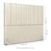 Cabeceira Queen 160 cm Com Frame Dalia Corino Bege Artte