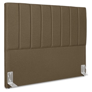 Cabeceira Queen 160 cm Com Frame Dalia Linho Marrom Artte