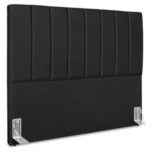 Cabeceira Queen 160 cm Com Frame Dalia Linho Preto Artte