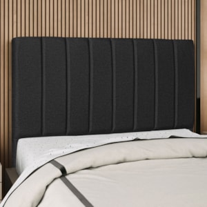 Cabeceira Queen 160 cm Com Frame Dalia Linho Preto Artte