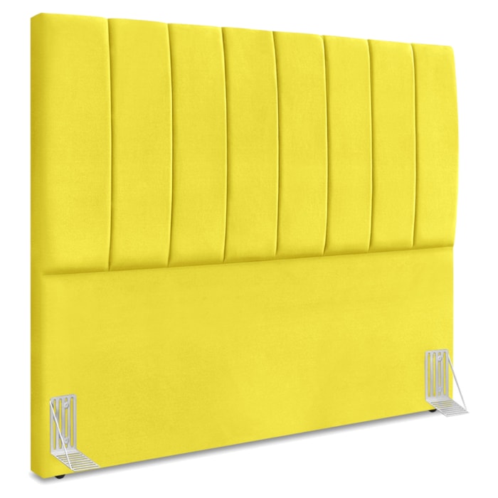 Cabeceira Queen 160 cm Com Frame Dalia Suede Amarelo Artte