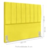 Cabeceira Queen 160 cm Com Frame Dalia Suede Amarelo Artte