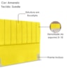 Cabeceira Queen 160 cm Com Frame Dalia Suede Amarelo Artte