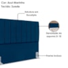 Cabeceira Queen 160 cm Com Frame Dalia Suede Azul Marinho Artte