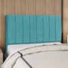Cabeceira Queen 160 cm Com Frame Dalia Suede Azul Turquesa Artte